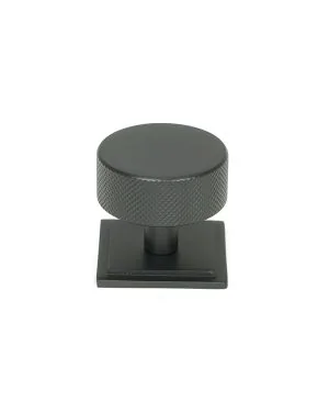 Matt Black Brompton Cabinet Knob - 38mm (Square)