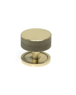 Aged Brass Brompton Cabinet Knob - 38mm (Plain)