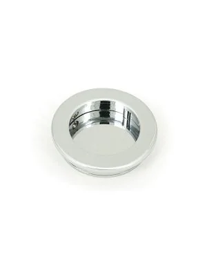 Polished Chrome 60mm Plain Round Pull