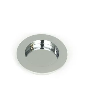 Polished Chrome 75mm Plain Round Pull