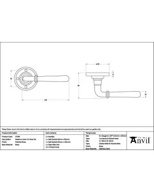 Polished Brass Newbury Lever on Rose Set