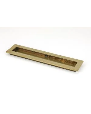 Aged Brass 250mm Plain Rectangular Pull