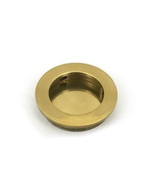 Aged Brass 60mm Plain Round Pull
