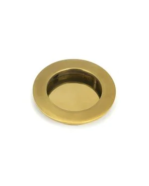 Aged Brass 75mm Plain Round Pull