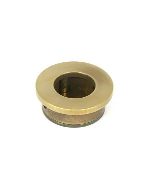 Aged Brass 34mm Round Finger Edge Pull