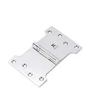 Polished Chrome 4" x 4" x 6"  Parliament Hinge (pair) ss