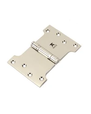 Polished Nickel 4" x 4" x 6"  Parliament Hinge (pair) ss