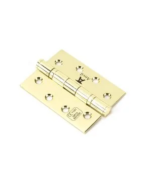 Polished Brass 4" Ball Bearing Butt Hinge (pair) ss