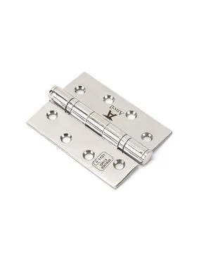 Polished SS 4" Ball Bearing Butt Hinge (pair)