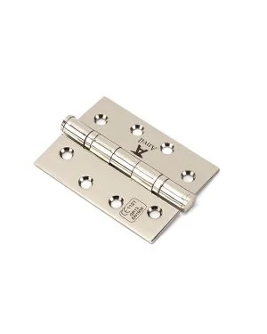 Polished Nickel 4" Ball Bearing Butt Hinge (pair) ss