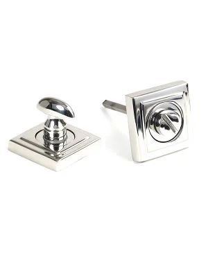 Polished Marine SS (316) Round Thumbturn Set (Square)