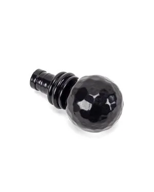Black Hammered Ball Curtain Finial (pair)