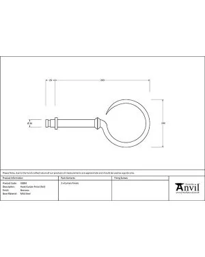 Beeswax Hook Curtain Finial (pair)