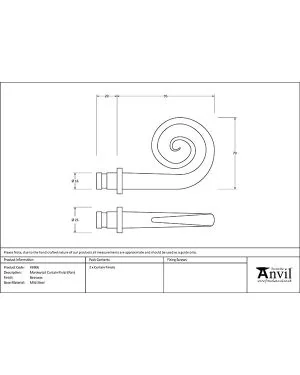 Beeswax Monkeytail Curtain Finial (pair)