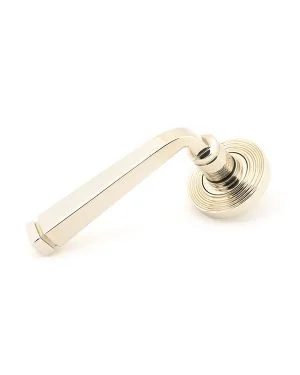 Polished Nickel Avon Round Lever on Rose Set (Beehive) - Unsprung