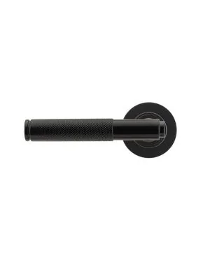 Black Brompton Lever on Rose Set (Plain) - Unsprung