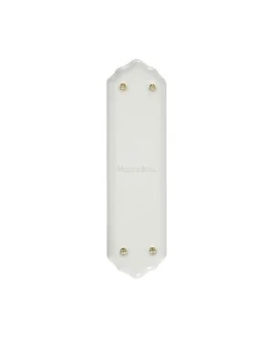 Shaped Fingerplate Plain White