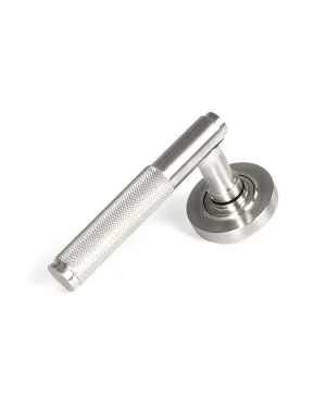 Satin Marine SS (316) Brompton Lever on Rose Set (Plain) - Unsprung