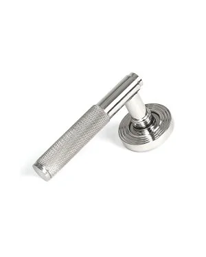 Polished Marine SS (316) Brompton Lever on Rose Set (Beehive) - Unsprung