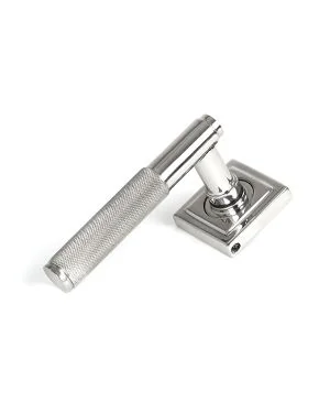 Polished Marine SS (316) Brompton Lever on Rose Set (Square) - Unsprung