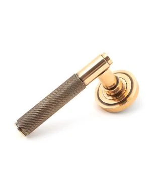 Polished Bronze Brompton Lever on Rose Set (Art Deco) - Unsprung