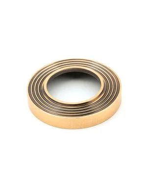 Polished Bronze Brompton Lever on Rose Set (Beehive) - Unsprung