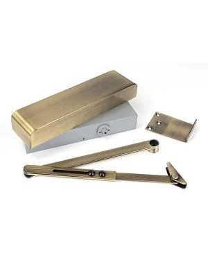 Aged Brass Size 2-5 Door Closer & Cover