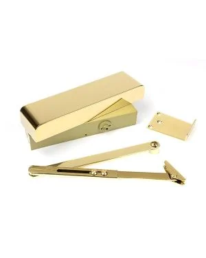 Polished Brass Size 2-5 Door Closer & Cover