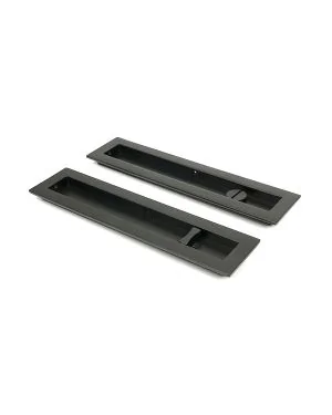 Aged Bronze 250mm Plain Rectangular Pull - Privacy Set