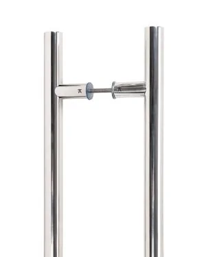 Polished Marine SS (316) 1.8m T Bar Handle B2B Fix 32mm Ø