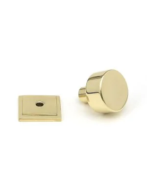 Polished Brass Kelso Cabinet Knob - 25mm (Square)