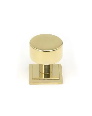 Polished Brass Kelso Cabinet Knob - 25mm (Square)