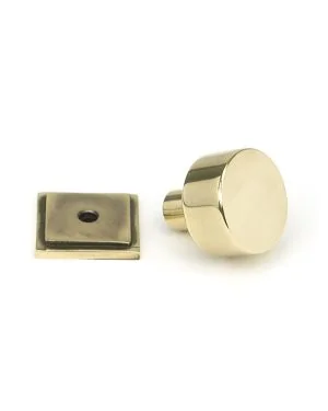 Aged Brass Kelso Cabinet Knob - 25mm (Square)