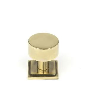 Aged Brass Kelso Cabinet Knob - 25mm (Square)