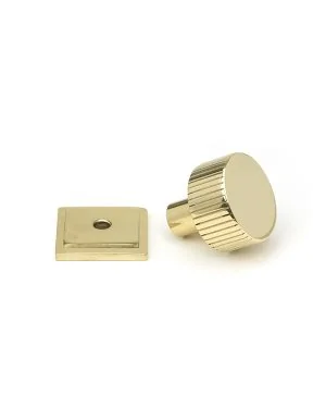Polished Brass Judd Cabinet Knob - 25mm (Square)