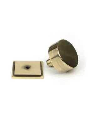 Aged Brass Kelso Cabinet Knob - 38mm (Square)