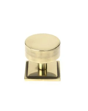 Aged Brass Kelso Cabinet Knob - 38mm (Square)