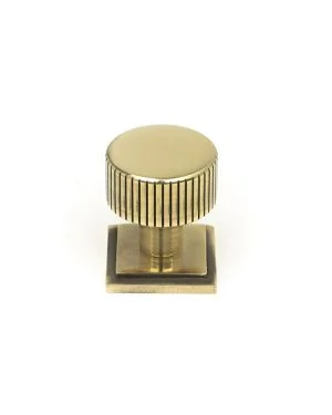 Aged Brass Judd Cabinet Knob - 25mm (Square)