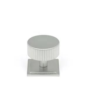 Satin Chrome Judd Cabinet Knob - 38mm (Square)