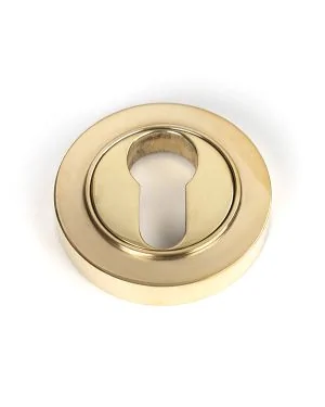 Polished Brass Round Euro Escutcheon (Plain)
