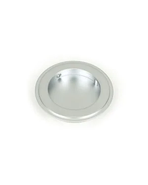 Satin Chrome 75mm Art Deco Round Pull