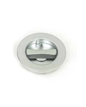 Satin Chrome 60mm Plain Round Pull - Privacy Set