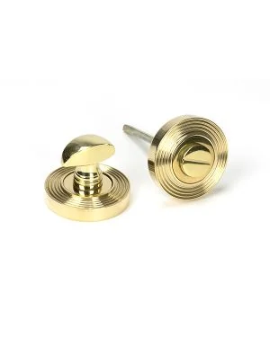 Polished Brass Round Thumbturn Set (Plain)