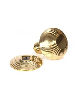 Polished Brass Beehive Centre Door Knob