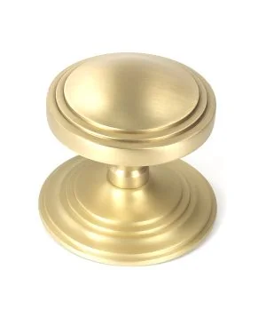 Satin Brass Art Deco Centre Door Knob