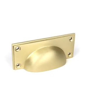 Satin Brass Art Deco Drawer Pull