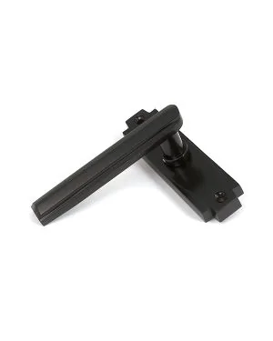 Aged Bronze Art Deco Lever on Rose Set