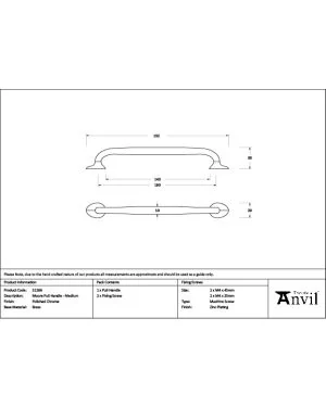 Polished Chrome Moore Pull Handle - Medium
