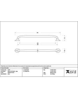 Polished Chrome Moore Pull Handle - Large