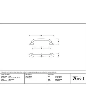 Satin Chrome Moore Pull Handle - Small